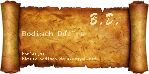 Bodisch Dóra névjegykártya
